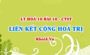 Liên kết cộng hoá trị, liên kết cho nhận là gì? Phân loại...